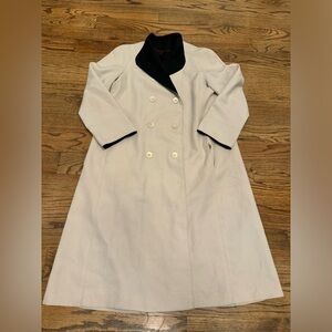 Vintage Bonders trench coat, light khaki and black